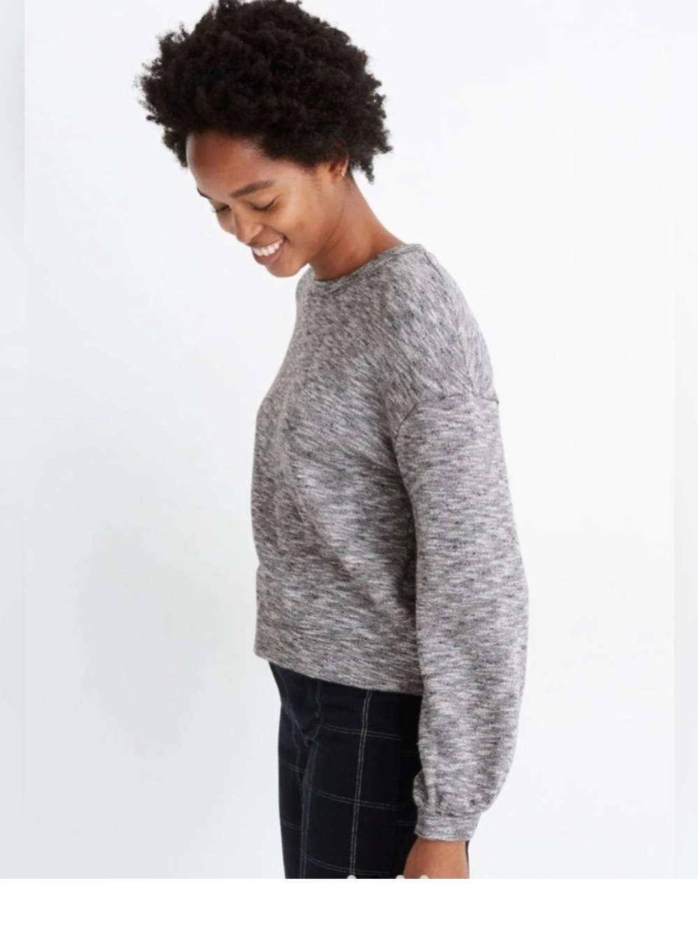 Madewell Charcoal Knit Sweatshirt